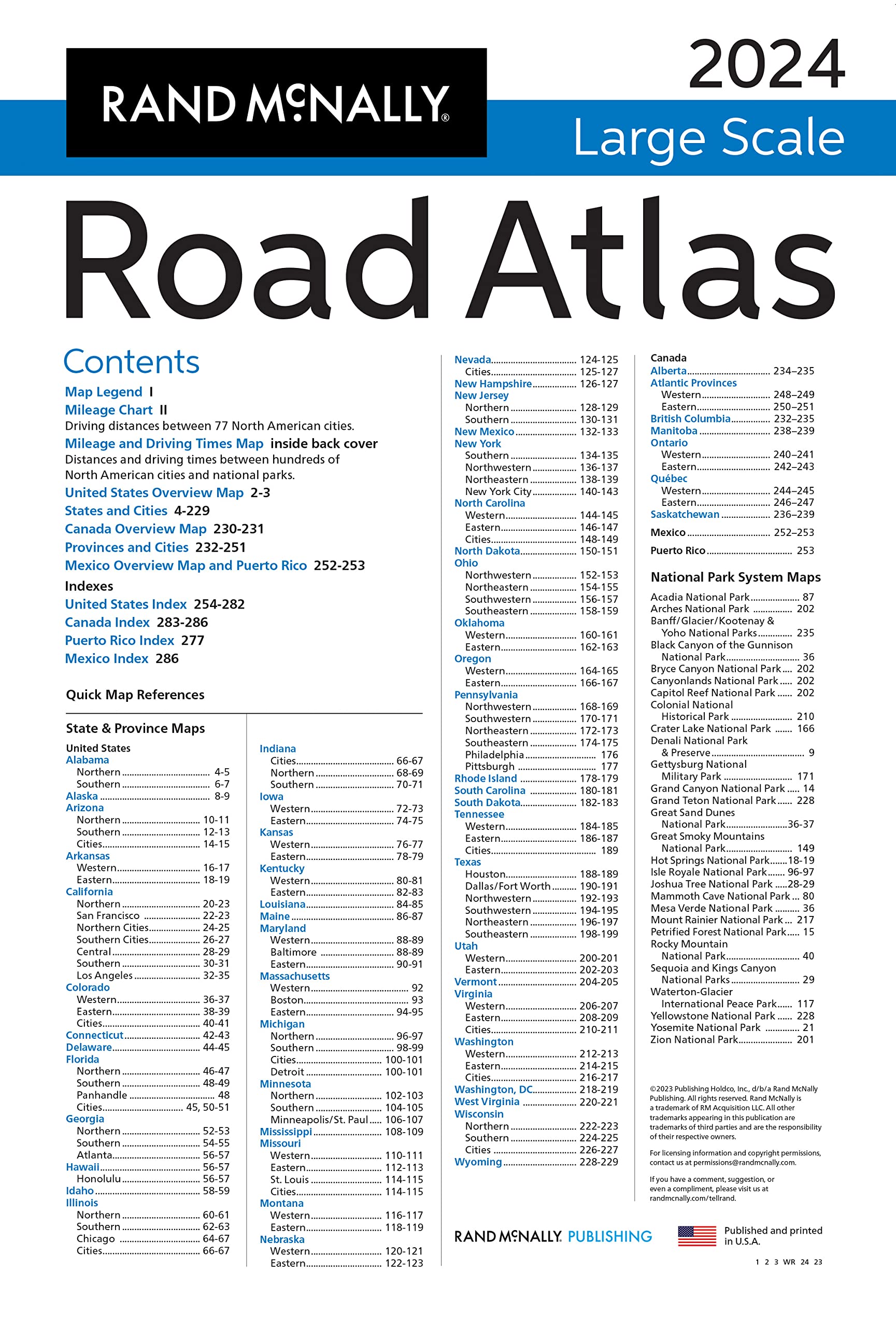 2024 Road Atlas Large Scale, 100th Anniversary edition mapagents